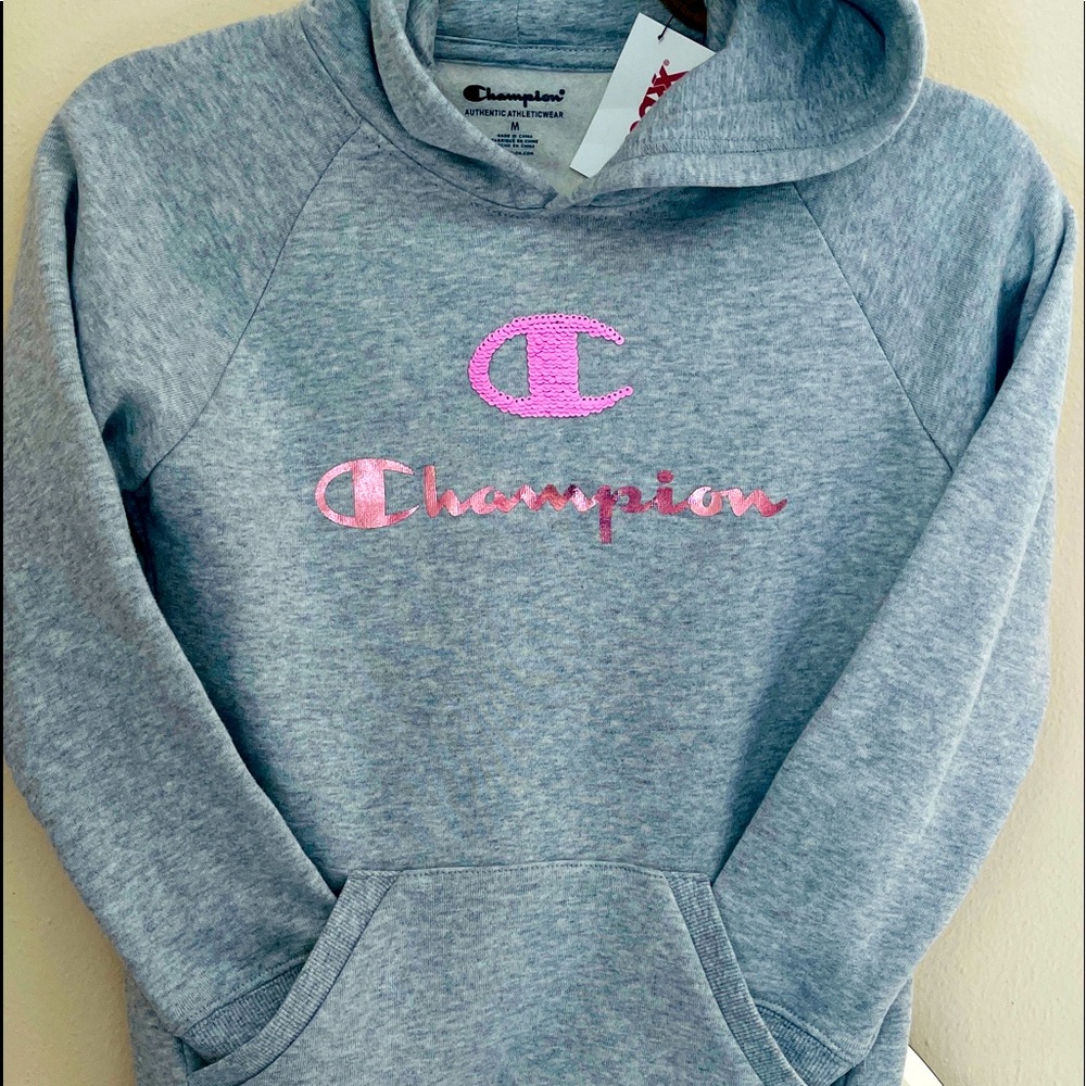 Champion Hoodie *NWT* Pink reversible Sequin